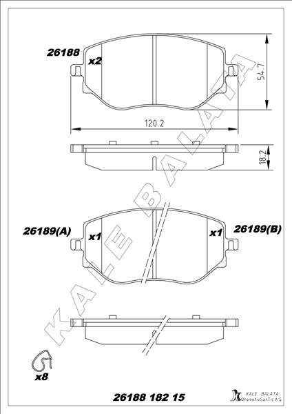 ON FREN BALATASI CLIO V 19> TALIANT 21> MICRA V 18> 1.0 SCE 1.0 TCE 1.5 BLUE DCI - KALE - OEM 410608885R