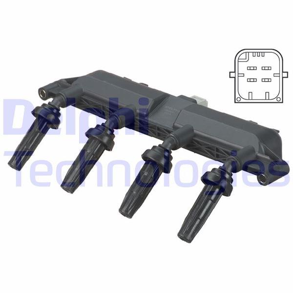ATEŞLEME BOBİNİ PEUGEOT P206 98>07 P306 93>02 P307 00> P309 89> P406 95> PARTNER 96> BIPPER 08> CITROEN C2 03>13 C3 03>13 SAXO 96> XSARA 98> BERLINGO 96> NEMO 08> 1.1 8V (TU1) 1.4 8V (TU3) 1.6 8V (TU5) - DELPHI - OEM 5970.A8