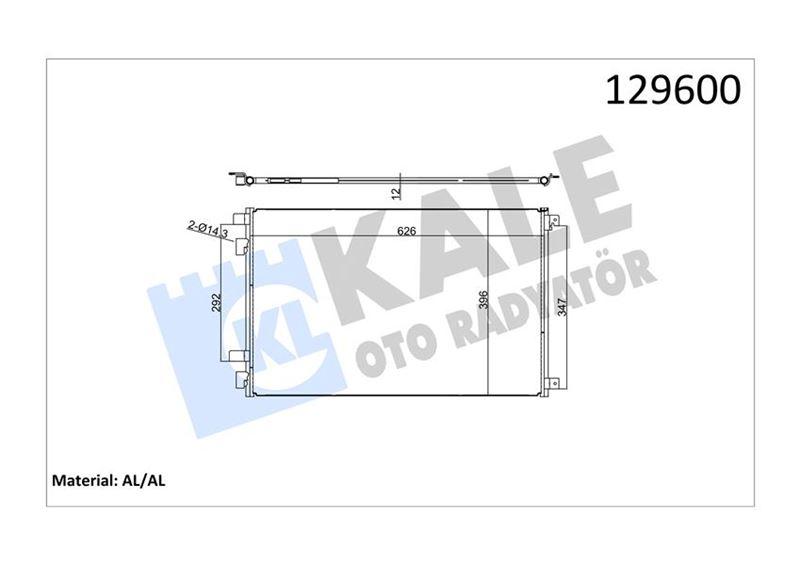 KLİMA RADYATÖRÜ (KONDENSER) RENAULT MEGANE II 03> SCENIC II 03> GRAND SCENIC II 03> 1.5dCi 1.6 1.9dCi 2.0 - KALE - OEM 8200115543