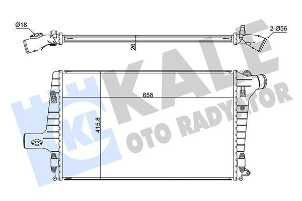İNTERCOOLER A3-A6-TT2.5 TDI 01=>04 - KALE - OEM 4B0145805A