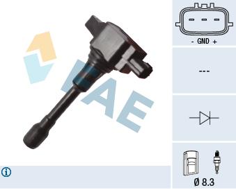 ATEŞLEME BOBİNİ NISSAN QASHQAI 1,6L HR16DE J10 (8 enjektör) 10-13 / JUKE 1,6L HR16DE F15 10-> / MICRA 1,2L HR12DE K13 11-> / NOTE 1,6L HR16DE E11 11-13 / RENAULT KOLEOS I 08> FLUENCE 09> MEGANE 09> 1.6 16V H4M 2.5 16V - FAE - OEM 224481KT0A