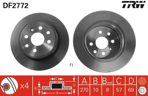 ARKA FREN DISKI AYNASI 4 BIJON VECTRA B 1.6I 16V-1.7 TD-1.8I 16V 95- - TRW - OEM 93182288