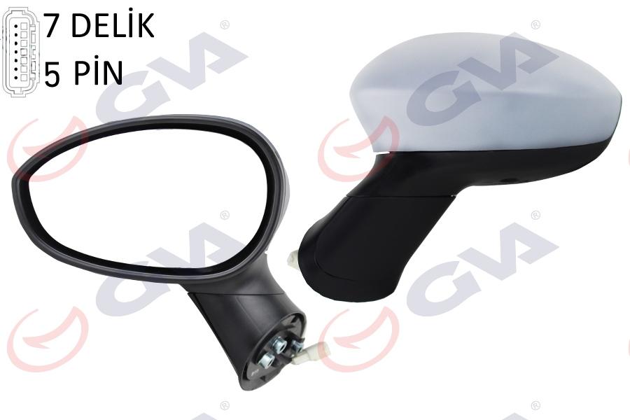 DIŞ DİKİZ AYNASI SOL GRANDE PUNTO 06>LINEA 07> ELEKTRİKLİ+ISITMALI+ASTARLI+SENSÖRLÜ+KONVEKS 5 FİŞ VM-6156EHPL - GVA - OEM 735410433