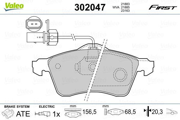 ON FREN BALATASI VOLKSWAGEN TRANSPORTER T4 90>03/CARAVELLE 90>03 - VALEO - OEM 7D0698151F