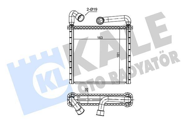 KALORİFER RADYATÖRÜ GOLF 7-PASSAT-TIGUAN-CRAFTER-OCTAVIA-SUPERB-ATECA-Q3 13>(164X167X26) - KALE - OEM 5Q0819031A