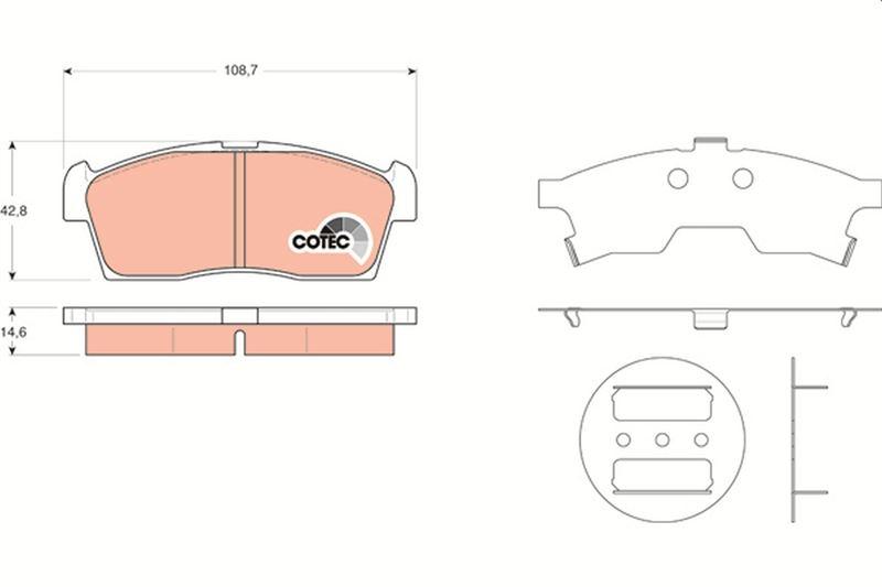 FREN BALATASI ON 109 mm SUZUKI ALTO IV 1.1 02 - ABS LI - TRW - OEM 5581076G10