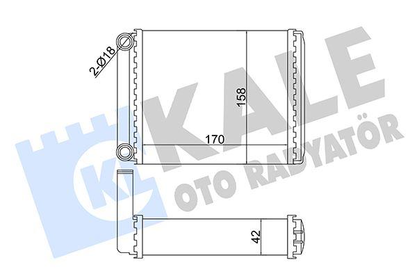 KALORIFER RADYATORU MERCEDES SPRINTER B901>B904 95>06 - KALE - OEM A0038353501