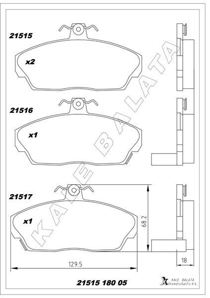 ÖN FREN BALATA HONDA CIVIC 1.6L D16 VTEC VTI 01-05 / 1.6L D16A Euro 96-99 - KALE - OEM 45022S6DE51