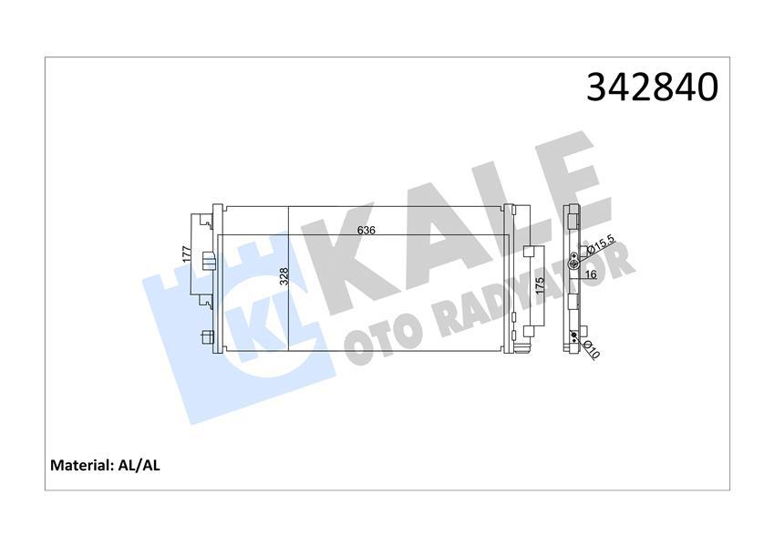 KLİMA RADYATÖRÜ (KONDANSER) DACIA DUSTER 10> 1.5dCi - KALE - OEM 8200880551