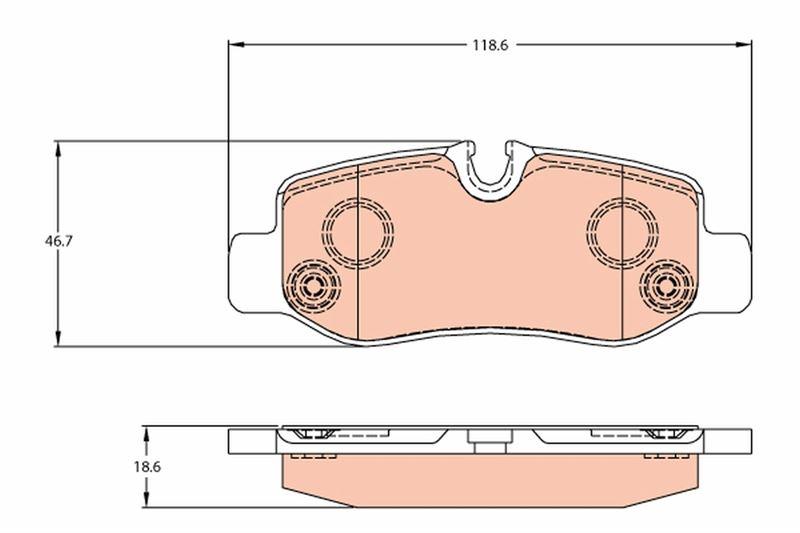 FREN BALATASI ARKA MERCEDES VITO W447 - TRW - OEM A4474200320