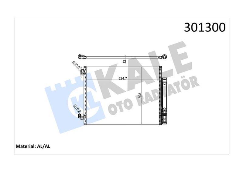 KLIMA RADYATORU 398×508X12 BRAZING AL/AL KURUTUCULU RENAULT CLIO IV CAPTUR - DACIA LOGAN II SANDERO II 1.2 1.5DCI 12- MT - KALE - OEM 921006454R