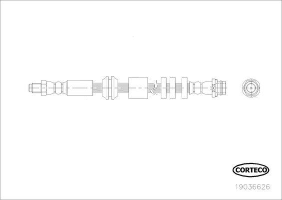 FREN HORTUMU ON LAND ROVER FREELANDER II L359 06>14 - CORTECO - OEM LR040770