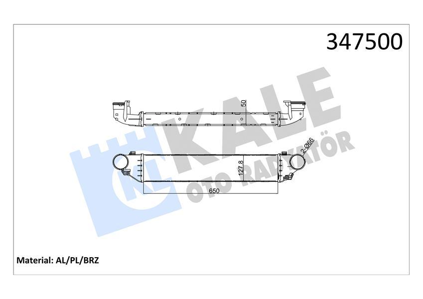 TURBOSARJ RADYATORU MERCEDES W203 CL203 S203 C209 A209 R171 - KALE - OEM A2035000000