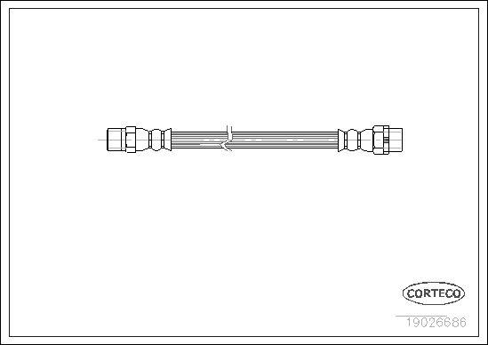 FREN HORTUMU ARKA BMW E36 93>00 - CORTECO - OEM 34321159524