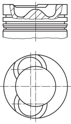 MOTOR PISTON SEGMAN (0.50) VW LT35 CRAFTER 2.5 (163PS) (BJK-BJJ) (81.51) - MAHLE - OEM 076107065C