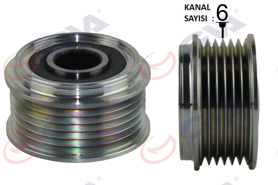 ALTERNATÖR KASNAĞI (RULMANLI) FORD CONNECT-FOCUS 98> 1.8 TDCİ - GVA - OEM 5M5Q