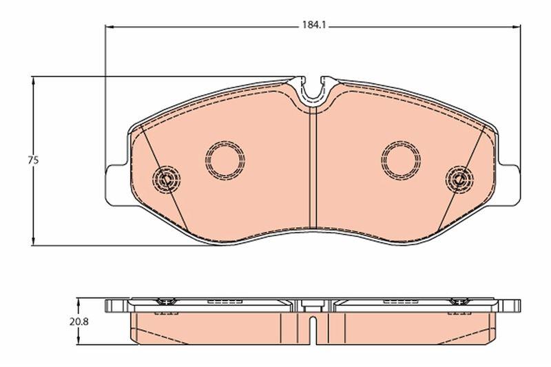 FREN BALATASI ON MERCEDES VITO W447 - TRW - OEM A4474200220