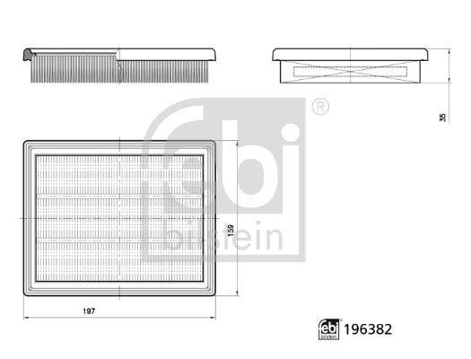HAVA FILTRESI RENAULT AUSTRAL 24> RAFALE 24> 1.2 HYRIB H5F 200 BG E-TECH - FEBI - OEM 165460392R
