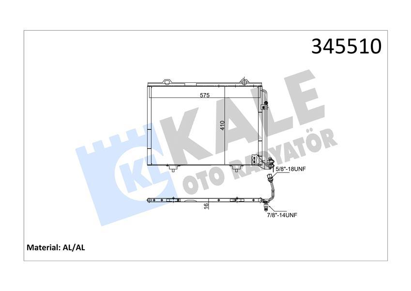 KLIMA RADYATORU MERCEDES W202 S202 C208 A208 W210 S210 R170 - KALE - OEM A2028300970