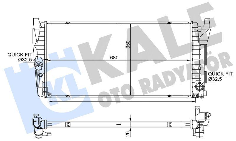 MOTOR SU RADYATORU BMW B38 B48 F40 F52 F44 F45 F48 F49 F39 . MINI F54 F55 F56 F57 F60 - KALE - OEM 17118645783