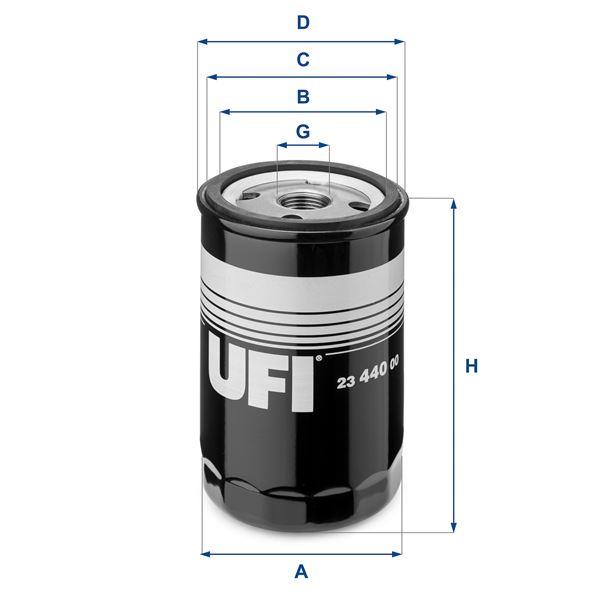 YAĞ FİLTRESİ FORD ESCORT/FOCUS/MONDEO/MAZDA 1.25-1.4-1.6 BENZİN UZUN TİP ESKİ MODEL - UFI - OEM 978M