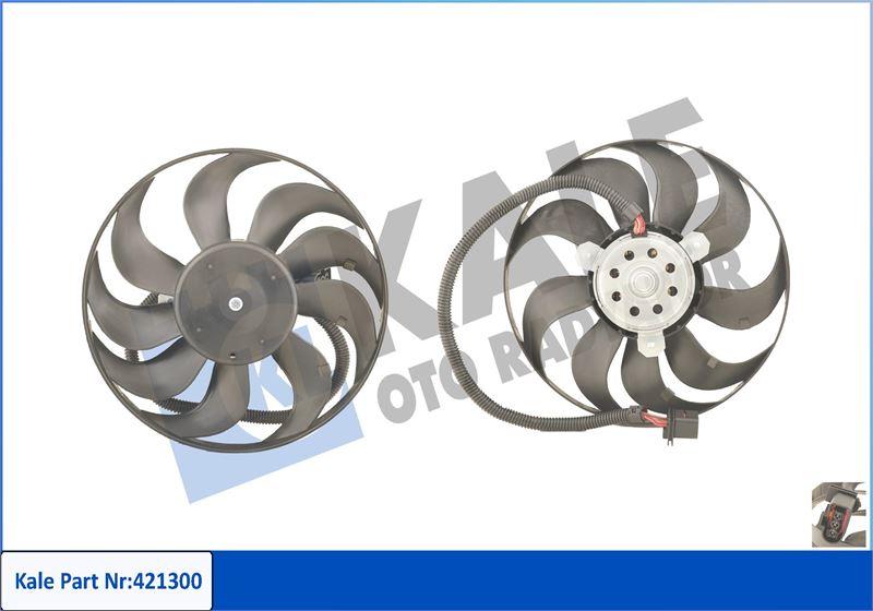 FAN MOTORU PERVANELİ AUDI A3-TT-SEAT CORDOBA-IBIZA IV-V-LEON-TOLEDO II-SKODA FABIA (220-60W-290mm) (DAVLUMBAZ YOK) - KALE - OEM 1J0959455K