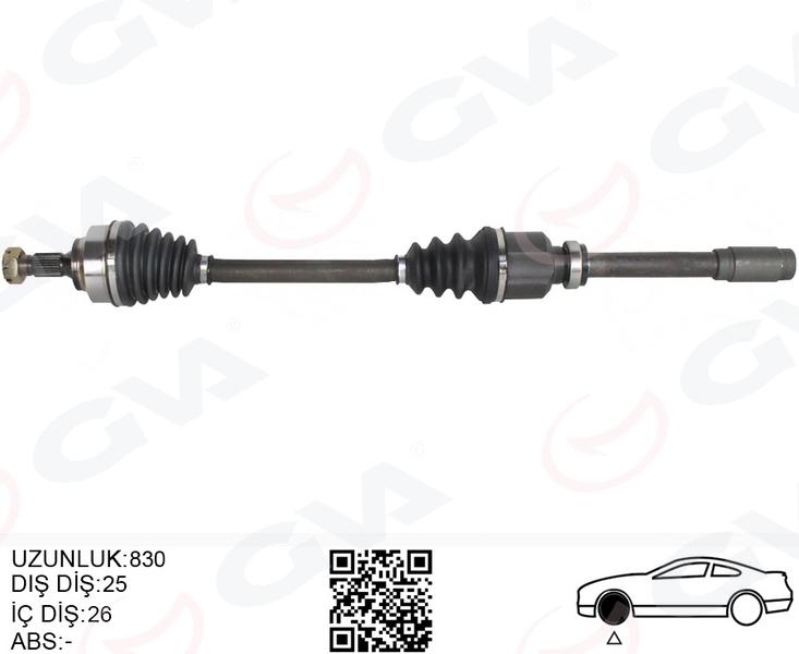KOMPLE AKS SAG ON PSA 307 (3A/C) 1.6 A-T (00-07) - GVA - OEM 3273.LQ