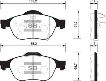 ÖN FREN BALATA TOYOTA AVENSIS 2.0L 1CDFTV CDT220 99-02 (ARKA FRENLER DİSK TİPİ İSE) - SANGSIN - OEM 0446505050