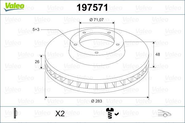 ON FREN DISK AYNASI HAVALI CITROEN C4 PICASSO II [X2) #### - VALEO - OEM 9805961480