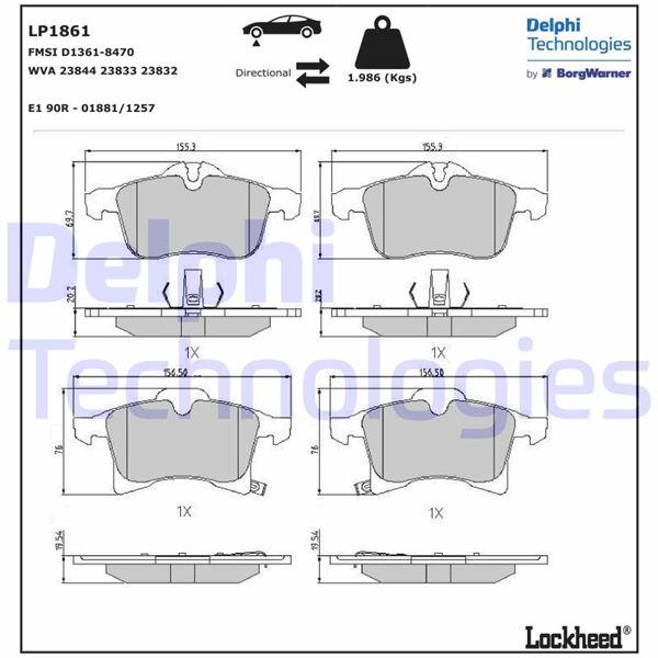 ÖN FREN BALATASI ASTRA H 04> MERIVA A-B 03> ZAFIRA 05> CORSA C-D 03> COMBO C-D 04> - DELPHI - OEM 95514416