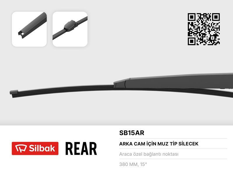 SİLECEK SÜPÜRGESİ ARKA MUZ TİPİ 380MM SEAT IBİZA V [6J5] (03/8>) . IBİZA V ST [6J8] (03/10>) - SILBAK
