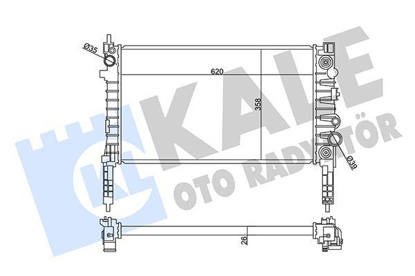 RADYATOR OPEL MOKKA-MOKKA X A14NET OTOMATIK 1.4 12> CHEVROLET TRAX - KALE RADYATOR - OEM 95298556