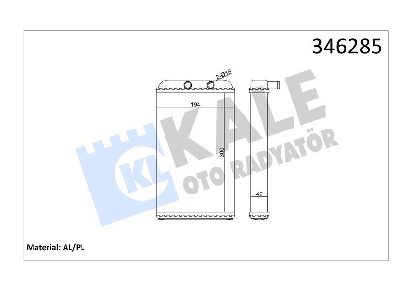 KALORIFER RADYATORU DUCATO-BOXER-JUMPER2.5TDI-2.8TDI 94>02 - KALE RADYATOR - OEM 6448H8