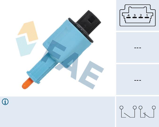 FREN MÜŞÜRÜ MEGANE 3-FLUENCE-SCENIC 3 (K4M-F9Q-K9K-H4J) 4 FİŞLİ - FAE - OEM 253200005R