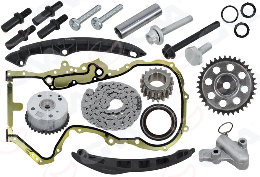 EKSANTRİK ZİNCİR SETİ KOMPLE GOLF5/6-JETTA-PASSAT-SCIROCCO-A3-LEON 1.6 FSI (BLF)- 1.4 TSI (CAXA-BMY- - GVA - OEM 03C198119