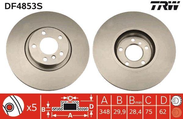 ON FREN DISKI AYNASI BMW X5 E70 3.0D 07-08-X5 E70 08> X6 E71-E72 08> - TRW - OEM 34116886477