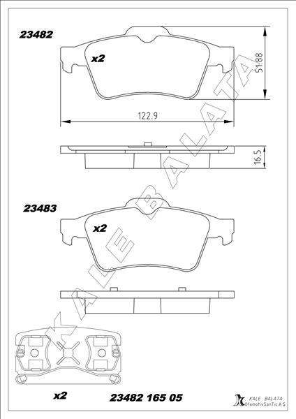 ARKA BALATA RENAULT LAGUNA II 01>07 MEGANE II 02>08 LATITUDE 11> VECTRA C 03>FOCUS II 05>CONNECT 06> CMAX 06> PRIMERA 02> - KALE - OEM 7701206609