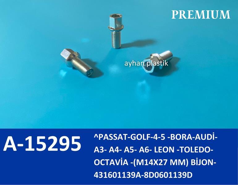 BİJON PASSAT-GOLF-4-5 -BORA-AUDİ- A3- A4- A5- A6- LEON - TOLEDO- OCTAVİA -(M14X27 MM) 21.5 X 19 CM POŞET - AYHAN - OEM 8D0601139D