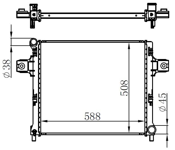 RADYATOR BRAZİNG MT(588X508X32)JEEP COMMANDER 3.0 CRD 2005+ 61022 - ORIS - OEM 55116858AA
