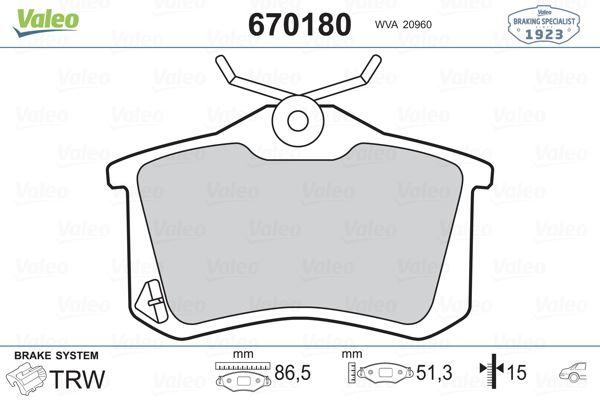 ARKA FREN BALATA RENAULT CLIO 05> KANGOO 01> LAGUNA 96> FLUENCE 09> MEGANE 96> CITROEN BERLINGO 99> C2 C3 C4 03> DS4 11> PEUGEOT 307 00> 308 07> PARTNER 96>VW POLO CLASSIC 95>01 GOLF III-IV-PASSAT III- AUDI A3-A4 - VALEO - OEM 1H0698451F