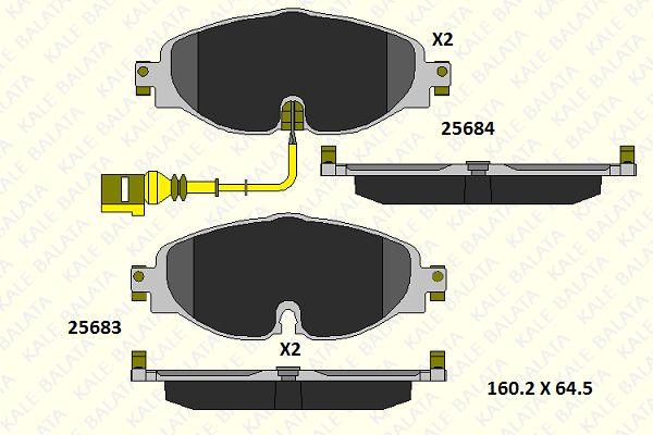 ÖN BALATA GOLF7-A3-LEON-TIGUAN-PASSAT-OCTAVIA-SUPERB 12=> - KALE - OEM 8V0698151