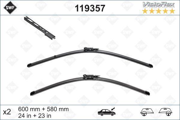 SILECEK SUPURGESI TAKIMI 600mm / 580mm BMW E60 SWF - VALEO - OEM 61612455442