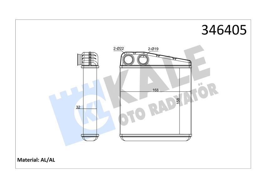 KALORIFER RADYATORU CLIO III - MODUS 04> TWNG 07> - KALE RADYATOR - OEM 7701208766