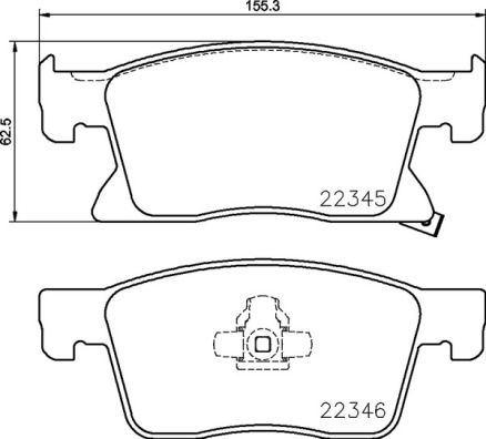 ON FREN BALATASI OPEL ASTRA 1.0 1.4 1.6 1.6D 15- VAUXHALL ASTRA 1.0 1.4 1.6 1.6D 15> - VALEO - OEM 95526567
