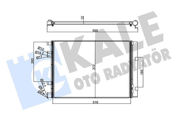 KONDENSER HYUNDAI ACCENTBLUE 1.6 CRDI 11-i20-KIA RIO III AL/AL - KALE - OEM 976061R300
