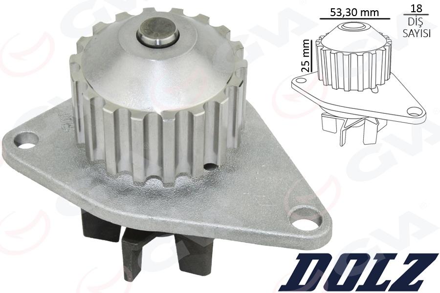 DEVIRDAIM SU POMPASI P106-P206-P207-P307-BIPPER-NEMO-PARTNER-BERLINGO-C2-C3-SAXO-XSARA 1.4 TU3JP-TU3A 1.4 8V MQP FIAT FIORINO 1.4 KFT.-KFV - GVA - OEM 1201.G0