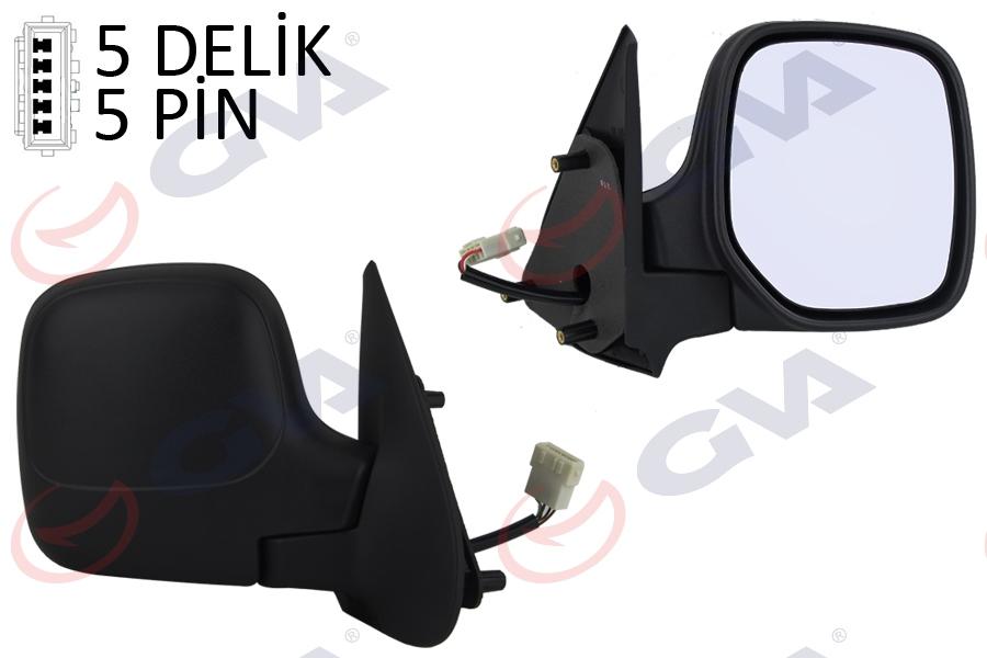 DIŞ DİKİZ AYNASI SAĞ BERLINGO-PARTNER 97> ELEKTRİKLİ+ISITMALI+KONVEKS 5 FİŞ VM-118EHR - GVA - OEM 8148.PP