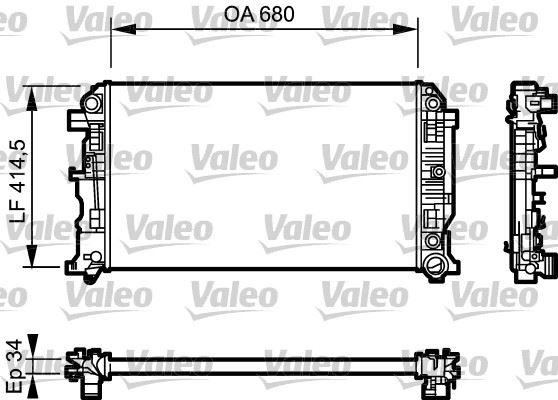 RADYATOR (680X415X34) SPRINTER B906 06> - VALEO - OEM A9065001502