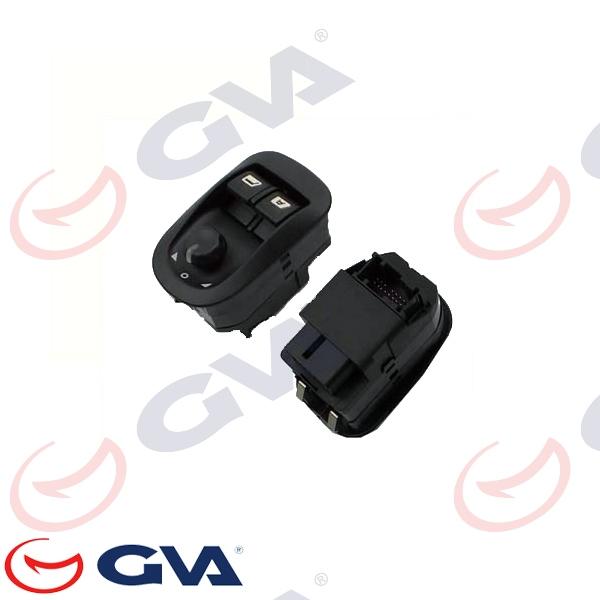 CAM AÇMA ANAHTARI SOL PEUGEOT 206-PARTNER (98-07) (ÇİFTLİ-ÇERÇEVELİ - AYNA AYARLI) - GVA - OEM 6554.WA