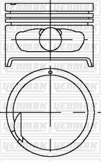 PİSTON + SEGMAN (STD) HYUNDAI ACCENT 1,5L 4G15 G4EK 95-00 (çap = 75,50 mm / ölçü = 1,5 x 1,5 x 3,0) Adet fiyatıdır - YENMAK - OEM 2341022460